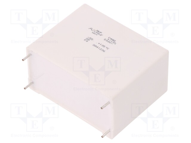 Capacitor: polypropylene; DC-Link; 100uF; ESR: 3mΩ; C4AQ; THT; ±10%