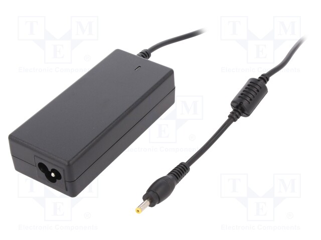 Power supply: switched-mode; 20VDC; 2.25A; Out: 4,0/1,7; 45W; 80%