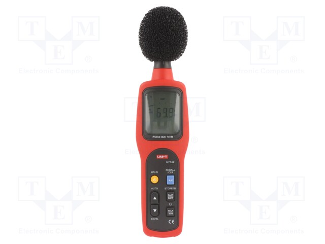 Sound level meter; LCD,bargraph; Sound level meas: 30÷130dB