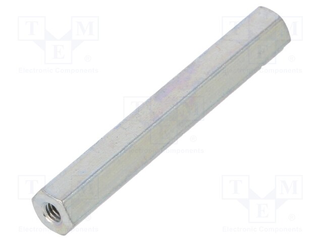 Screwed spacer sleeve; Int.thread: M2,5; 35mm; hexagonal; steel