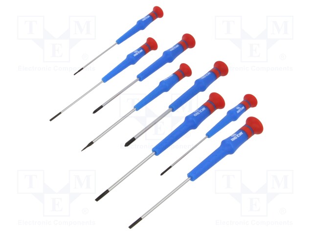 Kit: screwdrivers; Pcs: 8; precision; Phillips