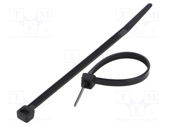 Cable tie; L: 120mm; W: 4.8mm; polyamide; 222N; black; Ømax: 30mm