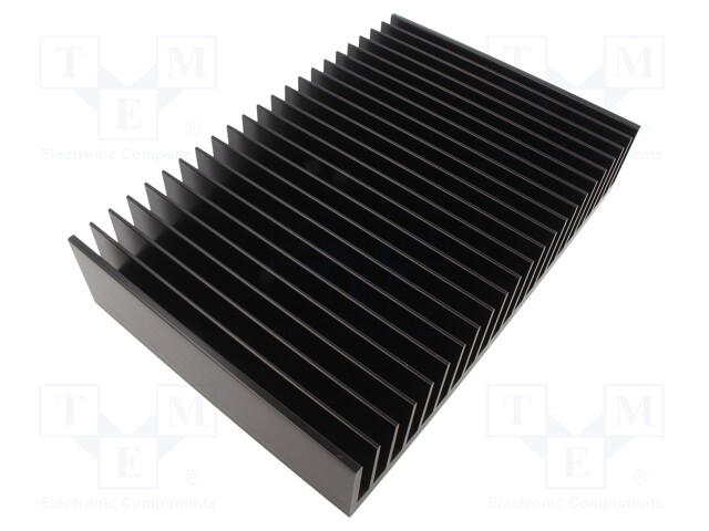 Heatsink: extruded; black; L: 200mm; W: 300mm; H: 60mm; 0.26K/W