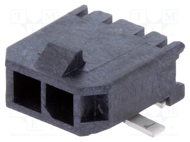 Socket; wire-board; male; Micro-Fit 3.0; 3mm; PIN: 2; Glow-Wire; SMT