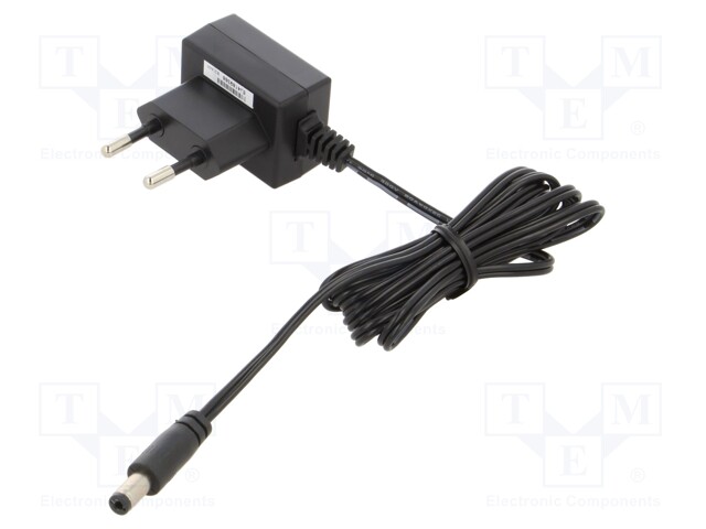 Power supply: switched-mode; constant voltage; 5VDC; 1A; 5W; plug