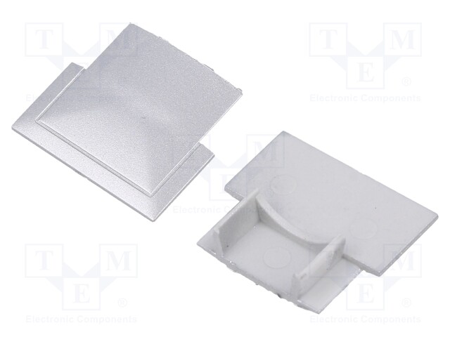 Cap for LED profiles; silver; 10pcs; GTV-GLAX