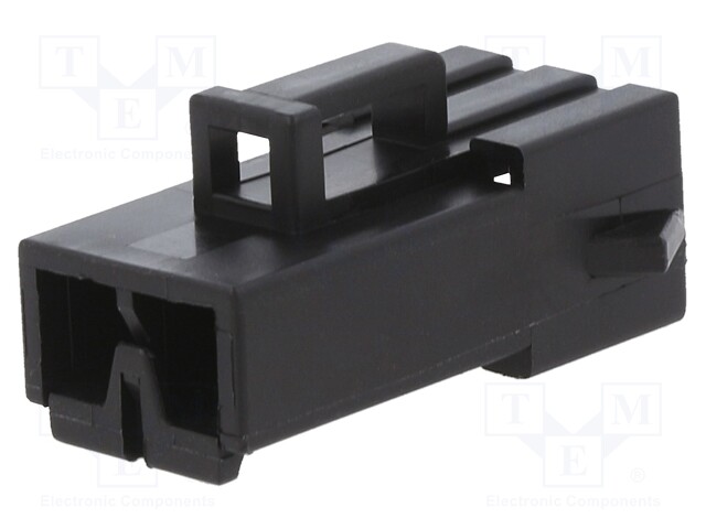 Connector: automotive; plug; female; PIN: 2; for cable; black