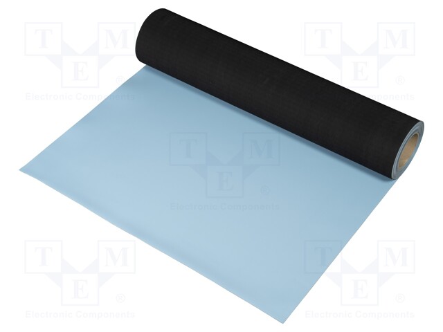 Bench mat; ESD; Dim: 1000x10000mm; D: 2mm; blue; Rsurf: 5÷500MΩ