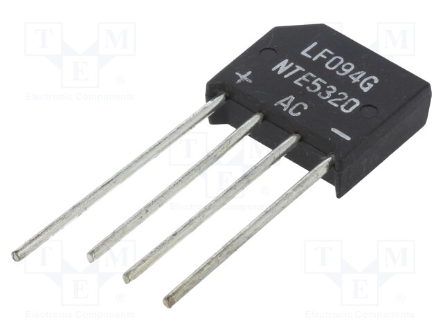 Single-phase bridge rectifier; Urmax: 1kV; If: 4A; Ifsm: 200A; THT