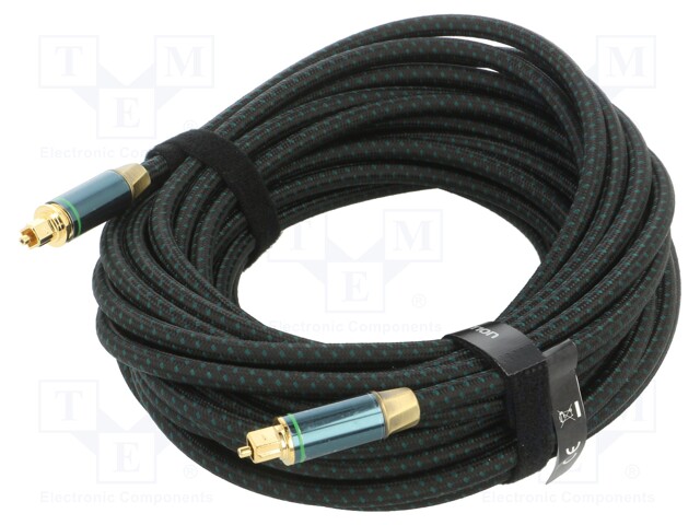 Cable; Toslink plug,both sides; 1m; Plating: gold-plated; black