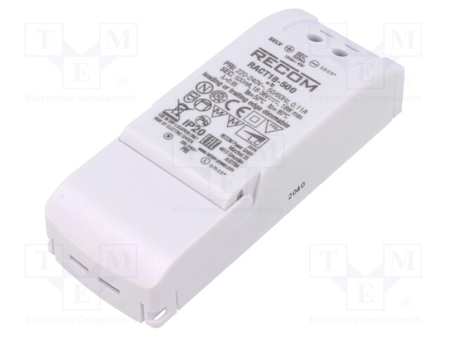 Power supply: switched-mode; LED; 18W; 18÷36VDC; 500mA; 198÷264VAC