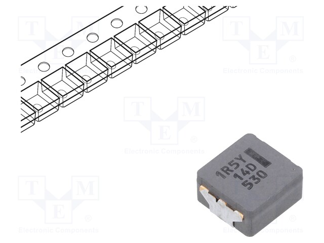 Inductor: wire; SMD; 1.5uH; 35.1A; 3.8mΩ; ±20%; 10.7x10x5.4mm