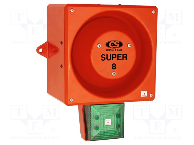 Signaller: lighting-sound; 24VDC; siren,flashing light; LED; IP66