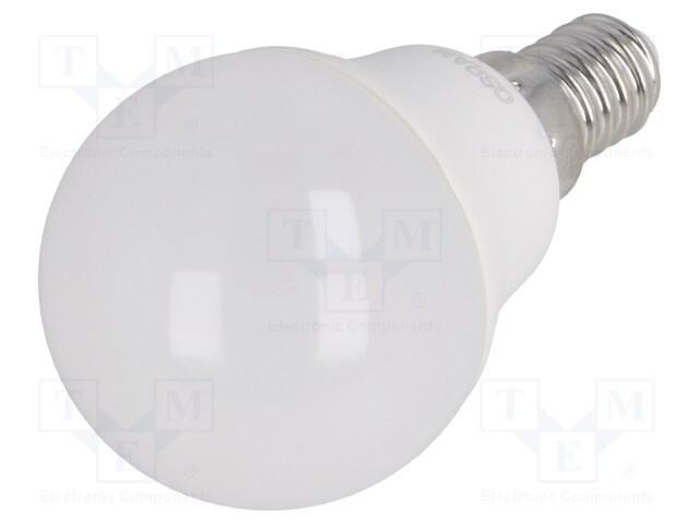 LED lamp; warm white; E14; 230VAC; 470lm; 5W; 2700K; CRImin: 80