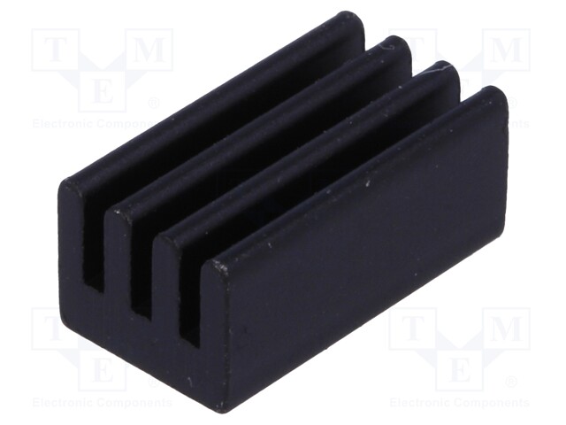 Heatsink: extruded; black; L: 12.7mm; W: 6.35mm; H: 4.83mm; AL6063-T5