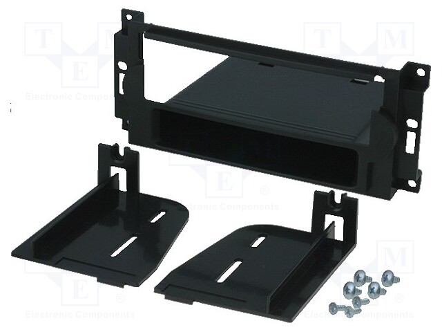 Radio mounting frame; Chrysler,Jeep; 1 DIN; black