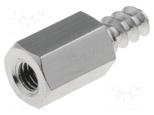 Screwed spacer sleeve; Int.thread: M3; 8mm; Ext.thread: ST3,3