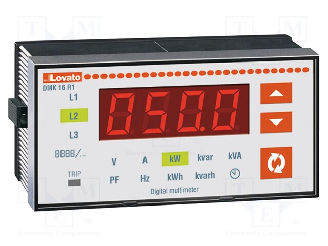 Panel; LED; VAC: 35÷660V; VAC accuracy: ±(0,25% + 1 digit)