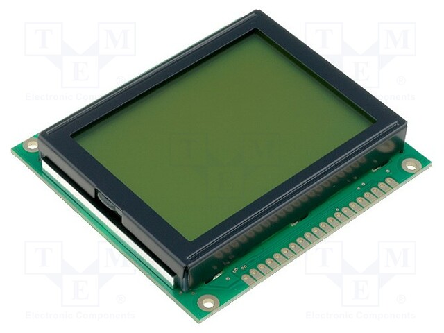 Display: LCD; graphical; 128x64; STN Positive; yellow-green; LED