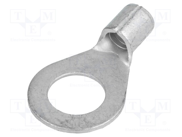 Ring terminal; M10; 10mm2; crimped; for cable; non-insulated