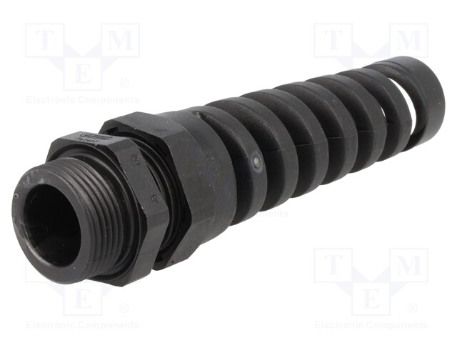 Cable gland; with strain relief; PG16; IP68; Mat: polyamide; black