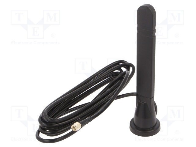 Antenna; black; SMA; 50W; 3300÷3800MHz; 50Ω; 3m; 8dBi; -20÷85°C