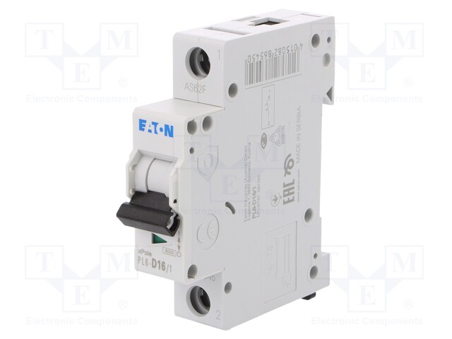 Circuit breaker; 230/400VAC; Inom: 16A; Poles: 1; DIN; Charact: D