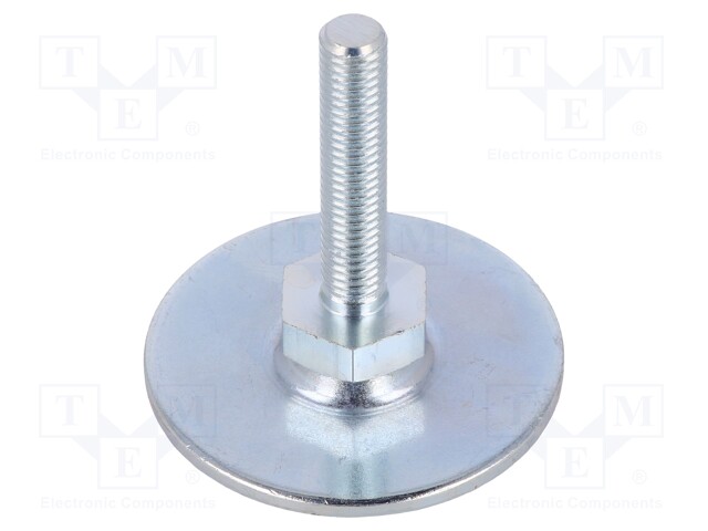 Foot of pin; Base dia: 50mm; M8; steel; Plunger length: 40mm