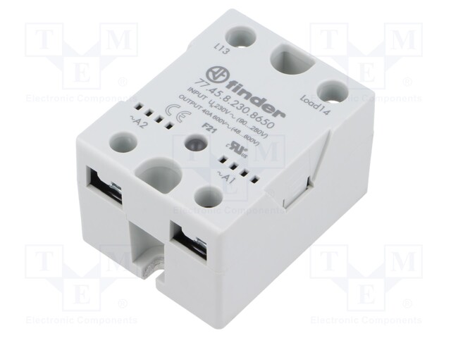 Relay: solid state; Ucntrl: 90÷280VAC; 40A; 43.2÷660VAC; -30÷80°C