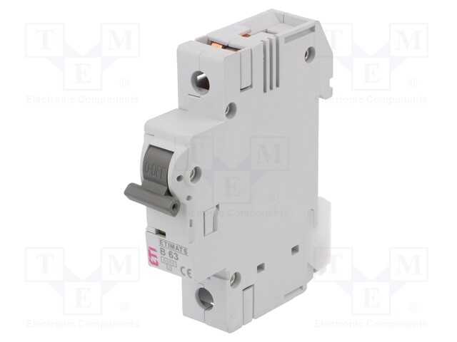 Circuit breaker; 230/400VAC; Inom: 63A; Poles: 1; DIN; Charact: B