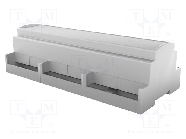 Enclosure: for DIN rail mounting; Y: 91mm; X: 213mm; Z: 62mm; grey