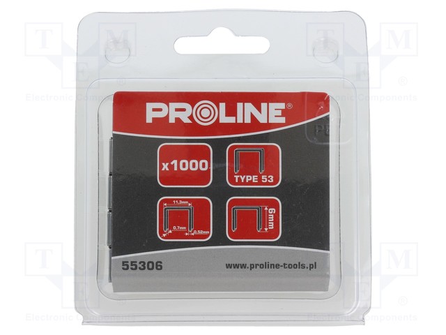 Staples; Width: 11.3mm; L: 6mm; 1000pcs.