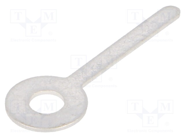 Solder lug terminal; 0.5mm; M3; Ø: 3.3mm; THT; screw; brass; tinned