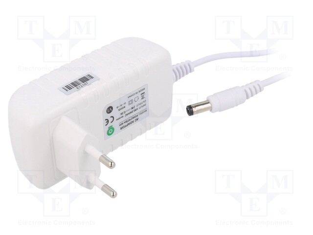 Power supply: switched-mode; voltage source; 24VDC; 0.5A; 12W
