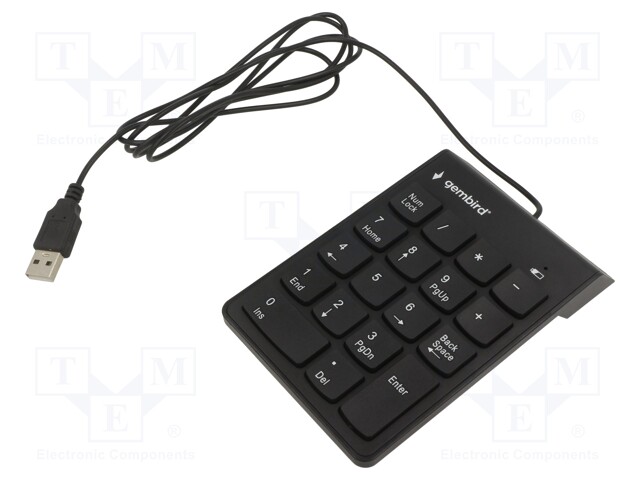 Keyboard; black; USB A; numeric,wired; 1.45m