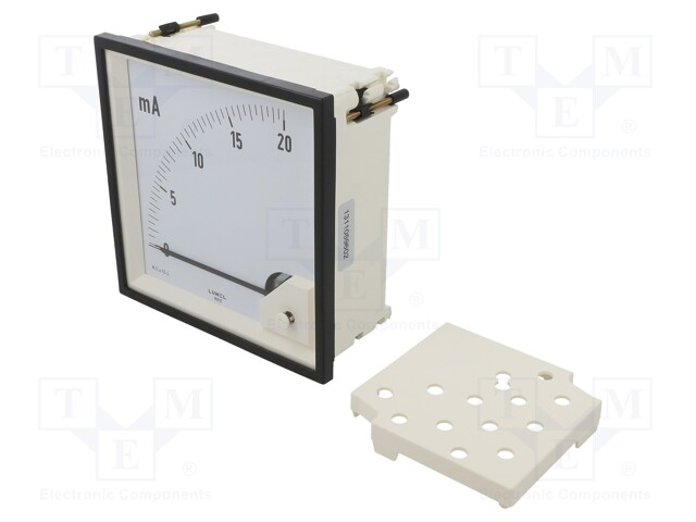 Meter; on panel; analogue; 0÷20mA; Class: 1,5; IP52; Length: 160mm