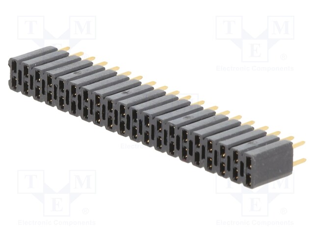 Socket; pin strips; female; PIN: 40; straight; 2.54mm; THT; 2x20