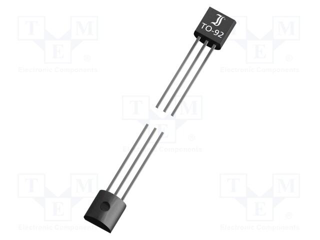 Transistor: PNP; bipolar; 65V; 0.1A; 500mW; TO92