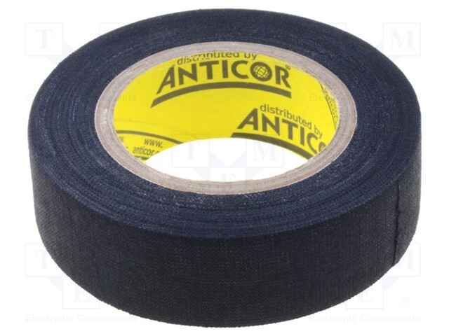 Tape: fixing; W: 19mm; L: 10m; D: 0.25mm; rubber; black; -40÷105°C