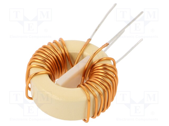 Inductor: wire; THT; 1.5mH; 5A; 20mΩ; 230VAC; 12x7mm; -20÷+50%; 10kHz