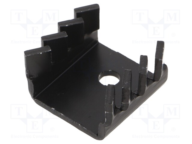 Heatsink: moulded; U; TO220; black; L: 11mm; W: 22mm; H: 19.2mm; 30K/W