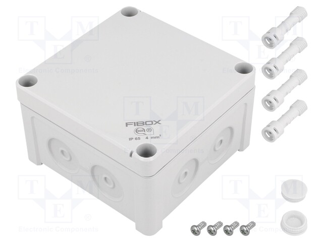 Enclosure: junction box; X: 110mm; Y: 110mm; Z: 65mm; wall mount; ABS