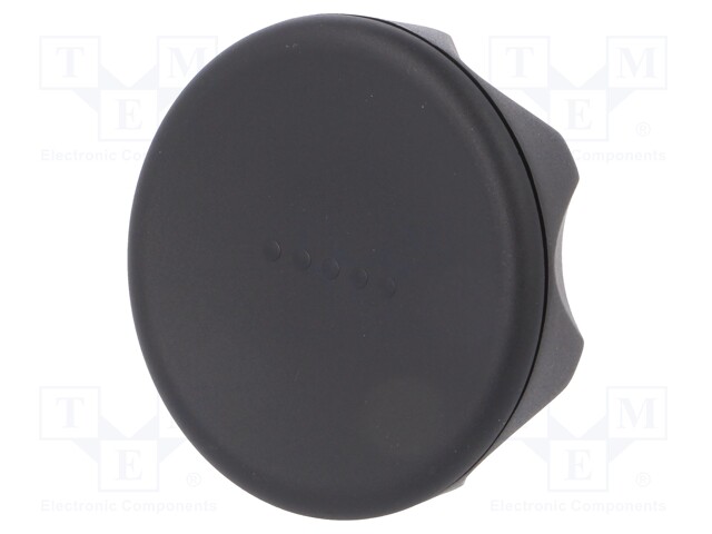 Knob; Dia: 70mm; M10; 18mm; H: 35mm; technopolymer (PA); black