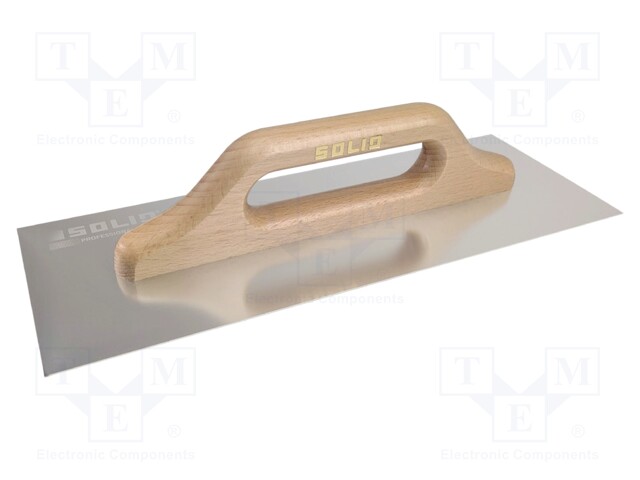 Finishing trowel; L: 380mm; W: 130mm; stainless steel