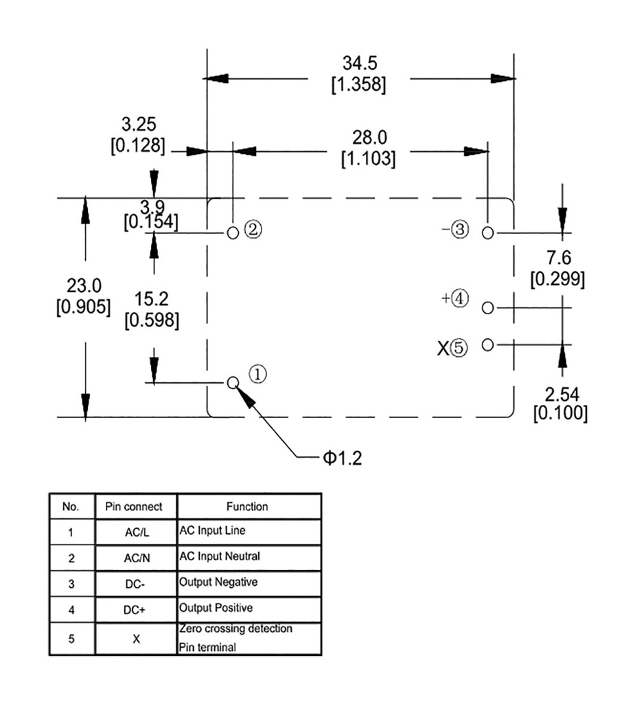 Converter: AC/DC; 1W; 85÷305VAC; Usup: 100÷430VDC; Uout: 15VDC; 63%