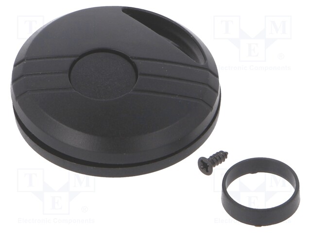 Enclosure: for remote controller; Z: 13mm; ABS; black; Ø: 38mm