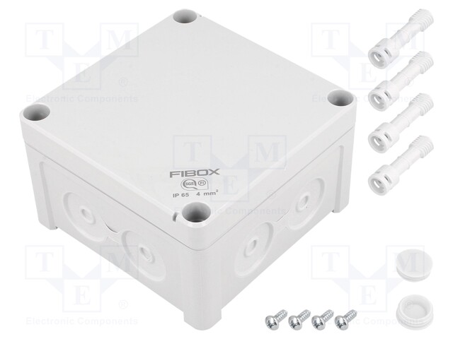 Enclosure: junction box; X: 110mm; Y: 110mm; Z: 65mm; wall mount; ABS