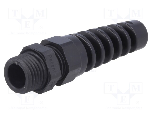 Cable gland; with strain relief; PG7; IP68; Mat: polyamide; black