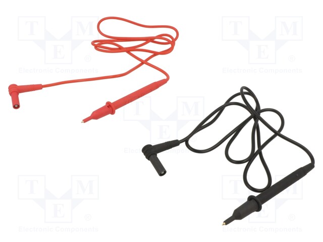 Test leads; probe tip x2,angular banana plug 4mm x2