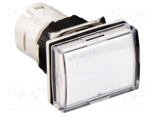 Indicator Lens, White, Rectangular, 16 mm, Pilot Light Head